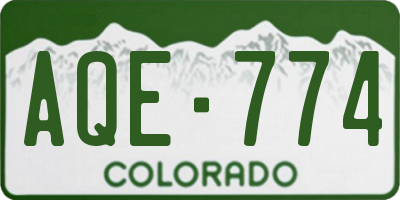 CO license plate AQE774