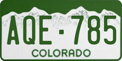 CO license plate AQE785
