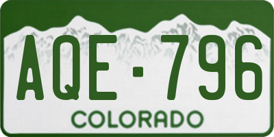 CO license plate AQE796