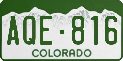 CO license plate AQE816
