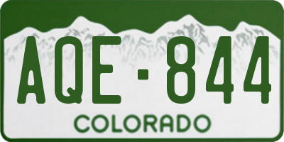 CO license plate AQE844