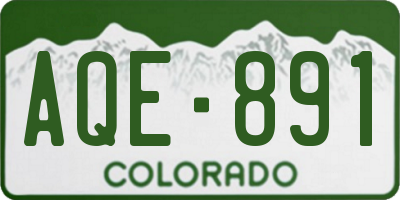 CO license plate AQE891