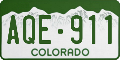 CO license plate AQE911
