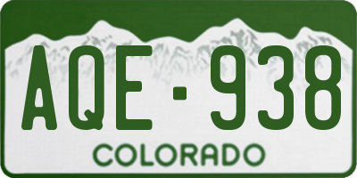 CO license plate AQE938