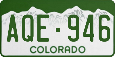 CO license plate AQE946