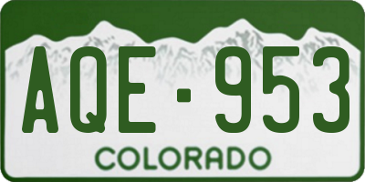 CO license plate AQE953