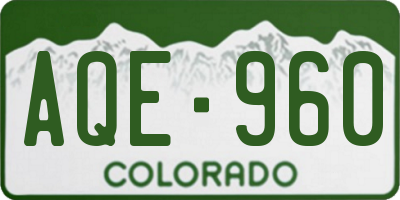 CO license plate AQE960