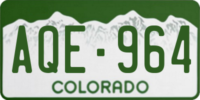 CO license plate AQE964