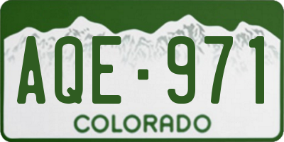 CO license plate AQE971