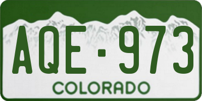CO license plate AQE973