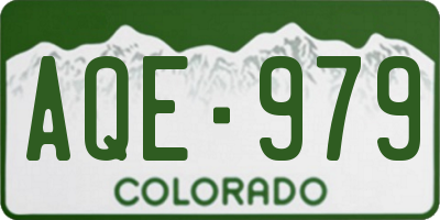 CO license plate AQE979