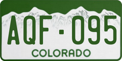 CO license plate AQF095