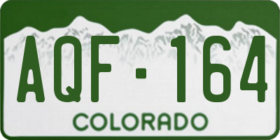 CO license plate AQF164