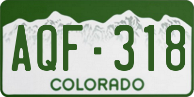 CO license plate AQF318