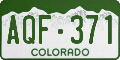 CO license plate AQF371