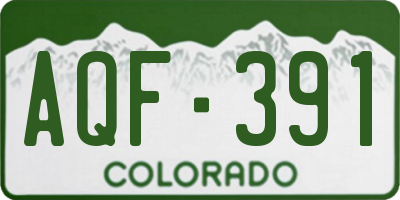 CO license plate AQF391