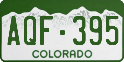 CO license plate AQF395