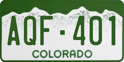 CO license plate AQF401