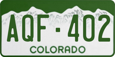 CO license plate AQF402