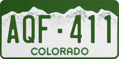 CO license plate AQF411