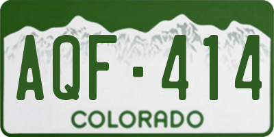CO license plate AQF414