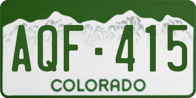 CO license plate AQF415