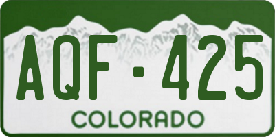 CO license plate AQF425