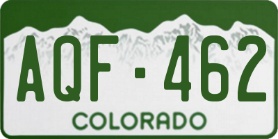 CO license plate AQF462