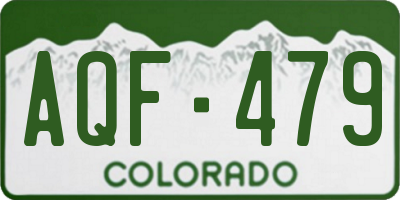 CO license plate AQF479