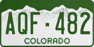 CO license plate AQF482