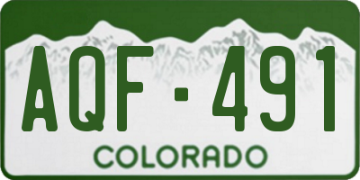 CO license plate AQF491