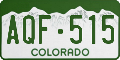 CO license plate AQF515