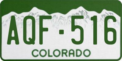 CO license plate AQF516