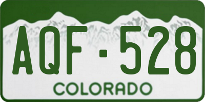 CO license plate AQF528