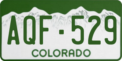 CO license plate AQF529