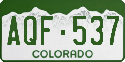 CO license plate AQF537