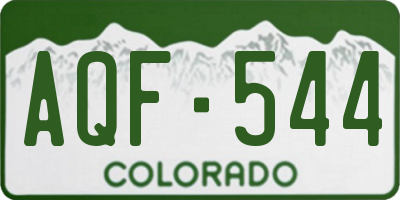 CO license plate AQF544