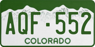 CO license plate AQF552