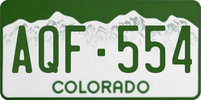 CO license plate AQF554