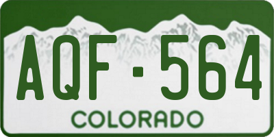 CO license plate AQF564