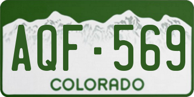 CO license plate AQF569