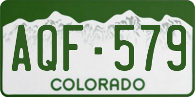 CO license plate AQF579