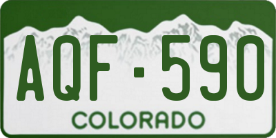 CO license plate AQF590