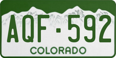 CO license plate AQF592
