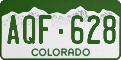 CO license plate AQF628