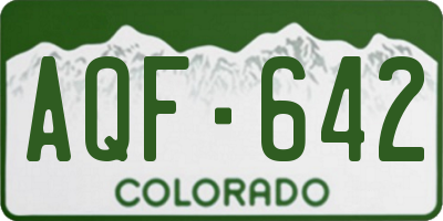CO license plate AQF642