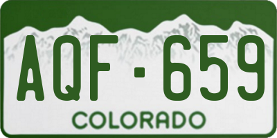 CO license plate AQF659