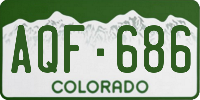 CO license plate AQF686