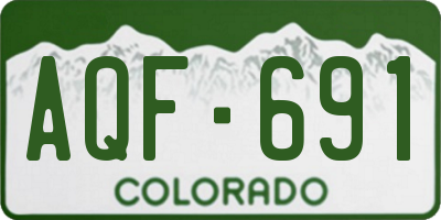 CO license plate AQF691