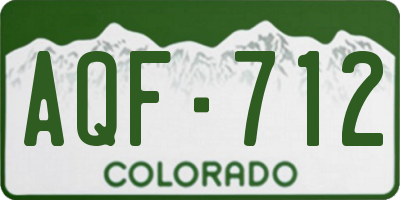 CO license plate AQF712